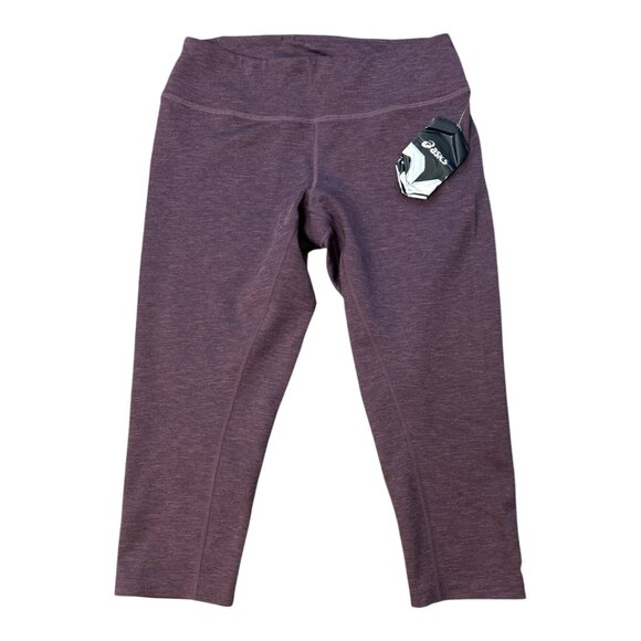 ASICS Women's Capri Leggings Size Medium Burgundy / Wine New with tags | Running - Picture 1 of 6